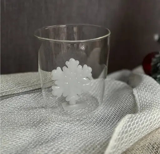 Новорічний стакан Olens 102-1177 із фігуркою всередині Сніжинка 360 мл прозорий - фото 6