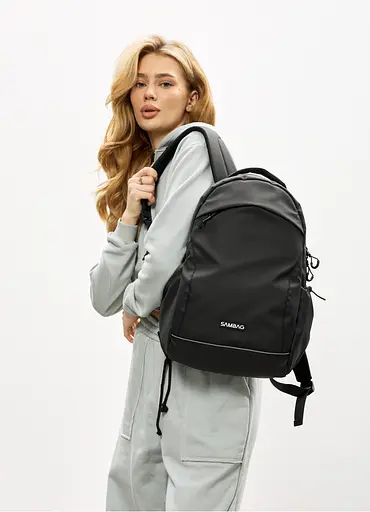 Жіночий рюкзак Sambag Zard Neo чорний 43 х 27 х 13 см (25000064) - фото 1