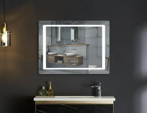 Дзеркало Mixxus Style MR03-70x50 (годинник, LED-підсвічування, антизапотівання) (MI6006) - фото 3