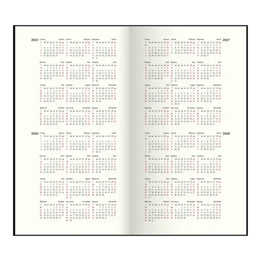 Щотижневик датований Buromax Military 2026 85 x 153 мм штучна шкіра світло-зелений (BM.2896-15) - фото 11