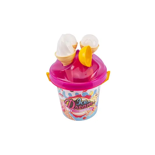 Детский набор для игры с песком ТехноК 5743TXK с формочками для мороженого Розовый