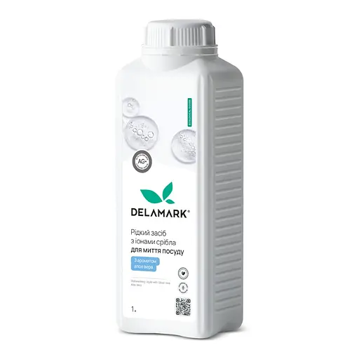 Засіб для миття посуду з іонами срібла Алое Вера DeLaMark 1 л - фото 1