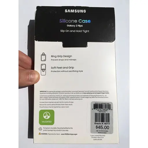 Оригінальний протиударний силіконовий чохол Samsung Silicone Case для Galaxy Z Flip6 Blue EF-PF741TLEGUA - фото 3