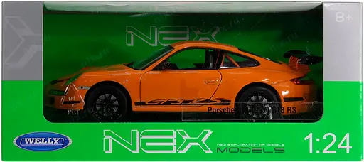 Металева інерційна автомодель Welly Porsche 911 (997) GT3 RS 1:24, відкриваються двері