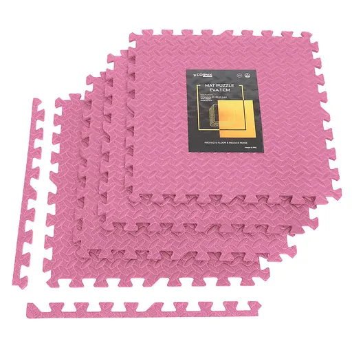Мат-пазл (ласточкин хвост) Cornix Mat Puzzle EVA 120 x 120 x 1 cм XR-0230 Pink - фото 1