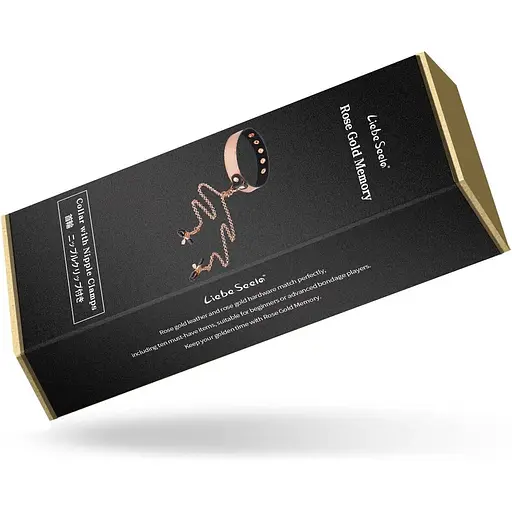 Нашийник із затискачами для сосків Liebe Seele Rose Gold Memory Collar With Nipple Clamps - фото 12