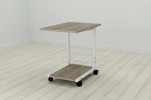 Стол приставной Ferrum-decor Френа 62x40x60 металл Белый ДСП Дуб Дуб Сонома Трюфель 16мм (FRD-102516)