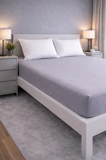 Простирадло 160х200+30 см сірий