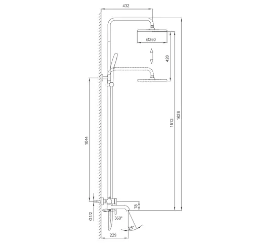 Душевая система Gappo черная G2406-6, Черный - фото 5