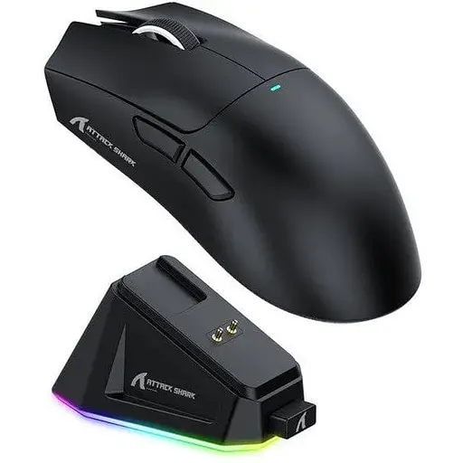 Миша ігрова Attack Shark X11 чорна - фото 1