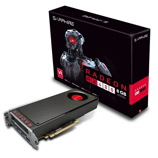 Видеокарта AMD Radeon RX 480 8GB Sapphire D5 (21260-00) Б/У - фото 1