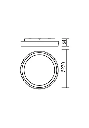 Стельовий світильник BEZEL PL M LED 25W IP54 DG 3000K (RO) (5.1.2) Redo 9181 - фото 2