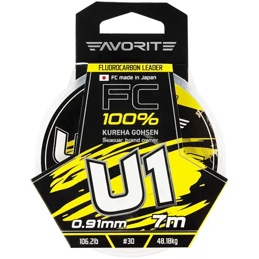Флюорокарбон Favorite U1 FC 7 м 30/0.91 мм 106.2 lb/48.18 кг - фото 2