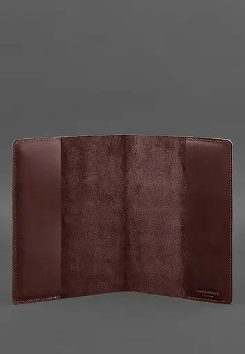 Шкіряна обкладинка для блокнота 6.0 (софт-бук) Бордова Crazy Horse - фото 3