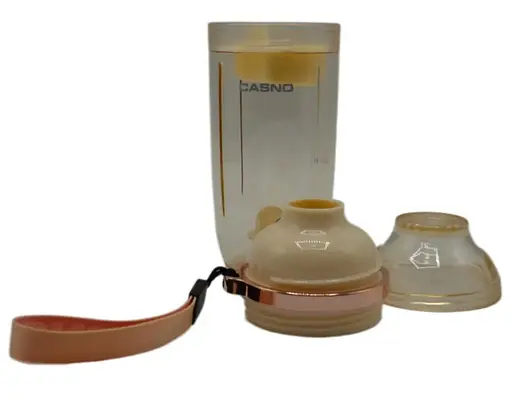 Шейкер спортивний Casno 400 мл KXN-1233 з пластиковим вінчиком Жовтий (KXN-1233_Yellow) - фото 4