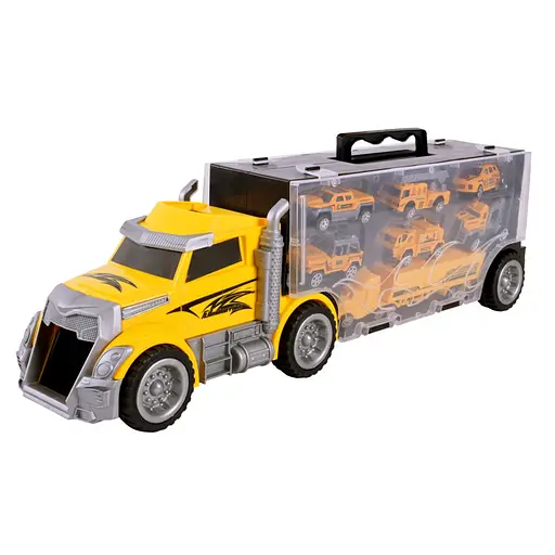 Дитячий трейлер з машинками Bambi LH638, 6 машинок - фото 1