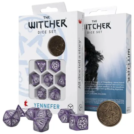 Набор кубиков The Witcher Dice Set. Yennefer - Lilac and Gooseberries , 7 шт. (SWYE03)