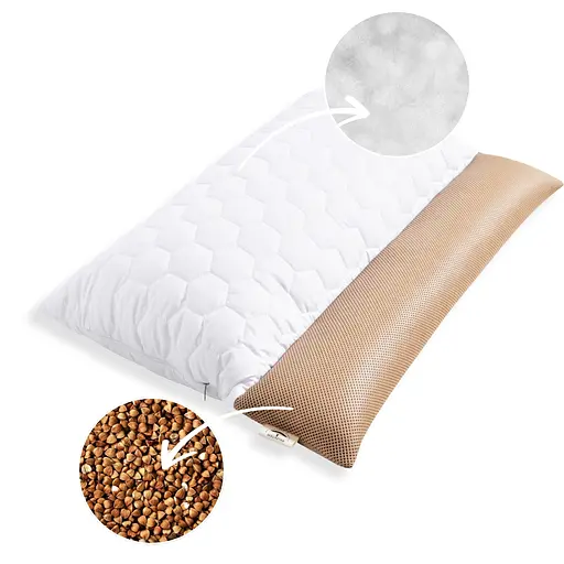 Подушка Ideia Гречаний Комфорт ортопедична з наволочкою 50х70 см (8-35627) - фото 2