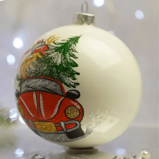 Ялинкова прикраса Санта Шоп Різдвяне авто скло (4820001112412) - фото 3