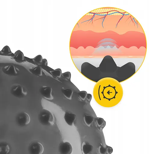 М'яч для пілатесу, йоги, реабілітації 4FIZJO 20 см (масажний) Black (P-5905973402330) - фото 2