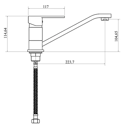 Змішувач для кухні DOMINO RONDO DND-203 сучасний зручний з керамічним картриджем - фото 7