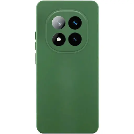 Чехол TPU Getman Liquid Silk Full Camera для Xiaomi Redmi Note 14 Pro 5G Зеленый / Dark green