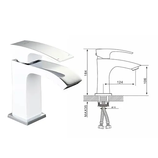 Змішувач для умивальника Gappo Jacob G1007-8 - фото 2