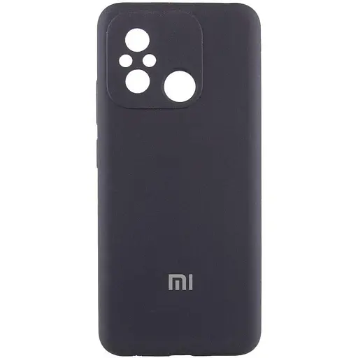Чехол Lakshmi Silicone Cover Full Camera AA with logo для Xiaomi Redmi 12C/Poco C55 Черный/Black