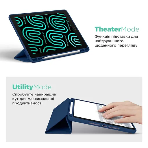 Чохол SlimTPU Active Pen holder Lenovo Tab P11 11.5 TB350 TB355 Синій - фото 4