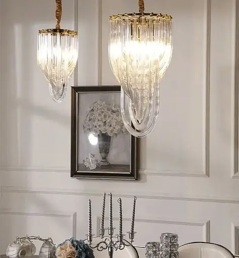 Подвесной светильник Flow Light в золотом каркасе Ø 20 см Line F | Ст. SA36-200 - фото 5