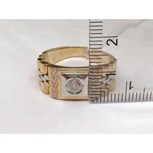 Золотое кольцо Золотой век с фианитами. 19065/01/1/72 19 - фото 4