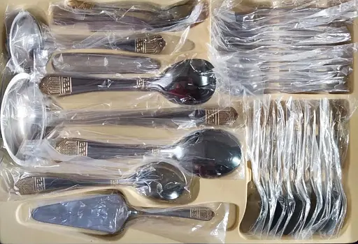 Набор столовых приборов Bachmayer BM-7883 на 12 персон в подарочном чемодане 72 предмета - фото 7