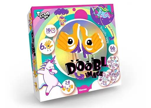 Настільна гра Danko Toys Доббль Картинки Unicorn (Doobl Image) (в асорт.) (укр.) (DBI-01-04U)