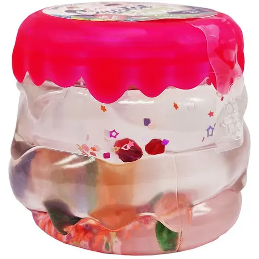 Вязкая масса слайм Danko Toys Crystal Slime CS-01-01U с бусинками розовая