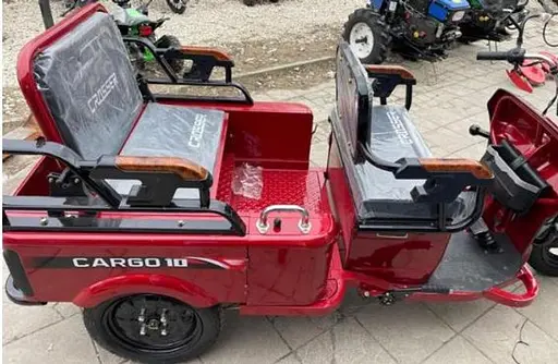 Електроскутер Вантажопасажирський Crosser CARGO 10 триколісний (800W 60V, 32Ah) Червоний - фото 6