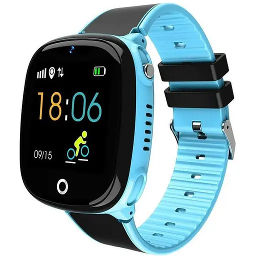 Подарунковий дитячий смарт-годинник Lemfo HW11 4G Aqua Plus з камерою і GPS-відстеженням Синій