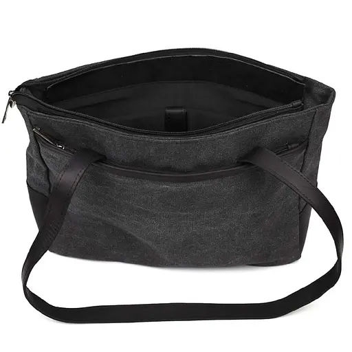 Женская сумка тоут Tarwa из канвас и кожи 25х35х9 см sum0028158 - фото 6