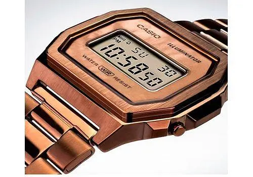 Женские винтажные наручные часы Casio оригинал Япония Collection A1000RG-5EF со стальным браслетом - фото 2