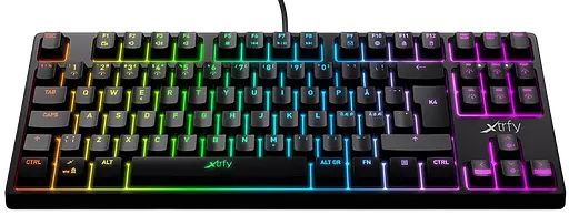 Клавиатура Xtrfy K4 TKL Kailh Red UA RGB Black (XG-K4-RGB-TKL-R-UKR) - фото 2