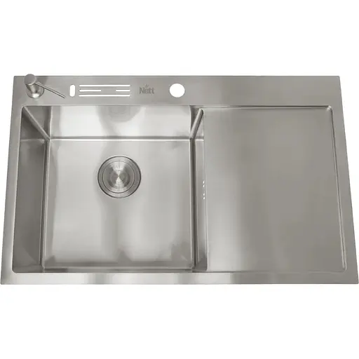 Накладна мийка на кухню Nett NS-7848(R) з правим крилом 1.5 мм - фото 8