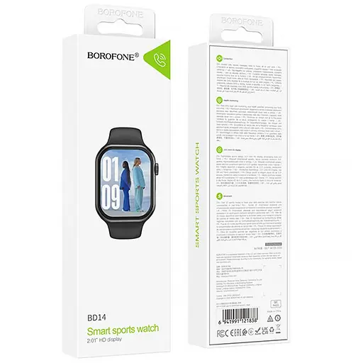 Смарт-годинник Borofone BD14 Smart sports watch (call version) Black - фото 5
