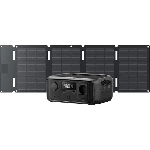 Зарядная станция EcoFlow RIVER 3 UPS with Solar Panel 45W (EF-PR705-UPS-B-45W-EU) EU [158350] - фото 1