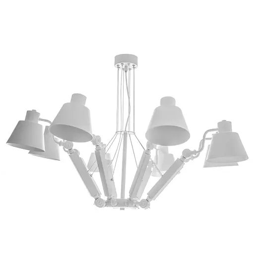 Люстра підвісна Brille павук в зал E27 60W WH (BL-523S/8)