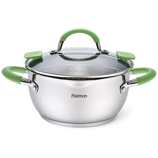 Кастрюля Fissman Charlotte со стеклянной крышкой 2.5 л (5501)