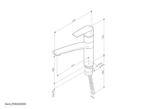 Змішувач для кухні AM.PM Gem (F90A00000) - фото 8