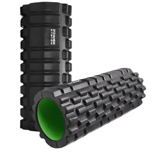 Масажний ролик (роллер) Power System PS-4050 Fitness Foam Roller Black/Green (33x15см) (PS-4050_Green) - фото 2