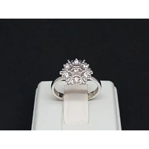 Срібне кільце Лазурит з фіанітами. 15116р 16 - фото 2