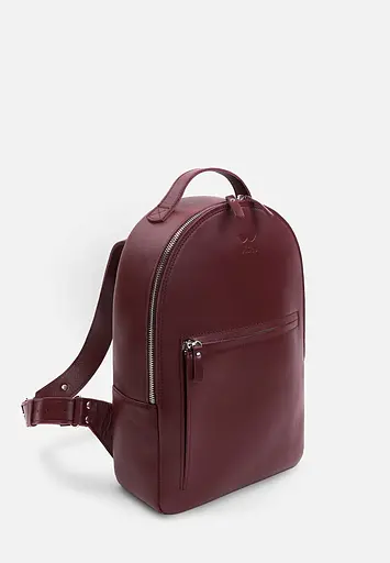 Кожаный рюкзак Groove M бордовый - фото 3