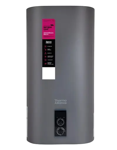 Водонагрівач електричний Thermo Alliance, 2 кВт, мокрий ТЕН, 80 л плоский, вертикальний, прямокутний, сірий (DT80V20G(PD)/2G) - фото 1