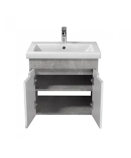 Тумба Мойдодир Smart Loft 60-A з умивальником Cersanit Como 60 Сірий - фото 4